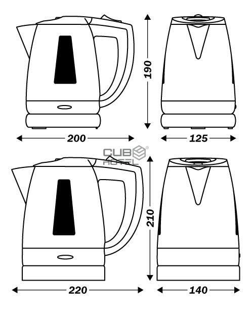 Black Maestro Hotel Tray Kit with Kettle